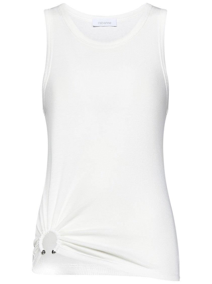 Rabanne Ribbed Cotton Jersey Tank Top