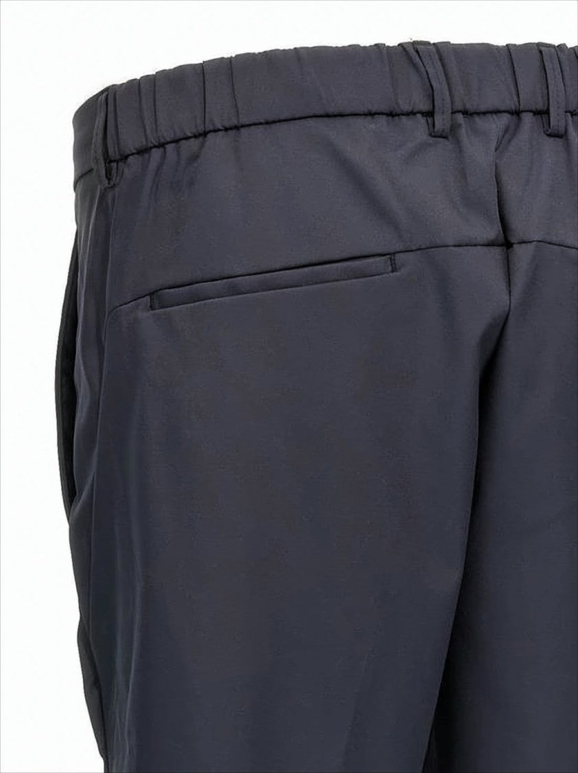 Hugo Boss Tailored Blue Straight Pants With Button Closure