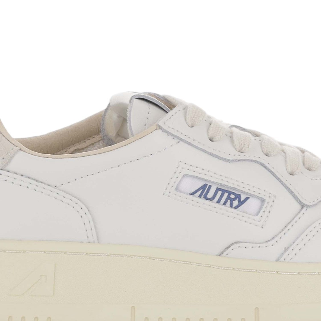 Autry White Leather Sneakers With Subtle Perforations