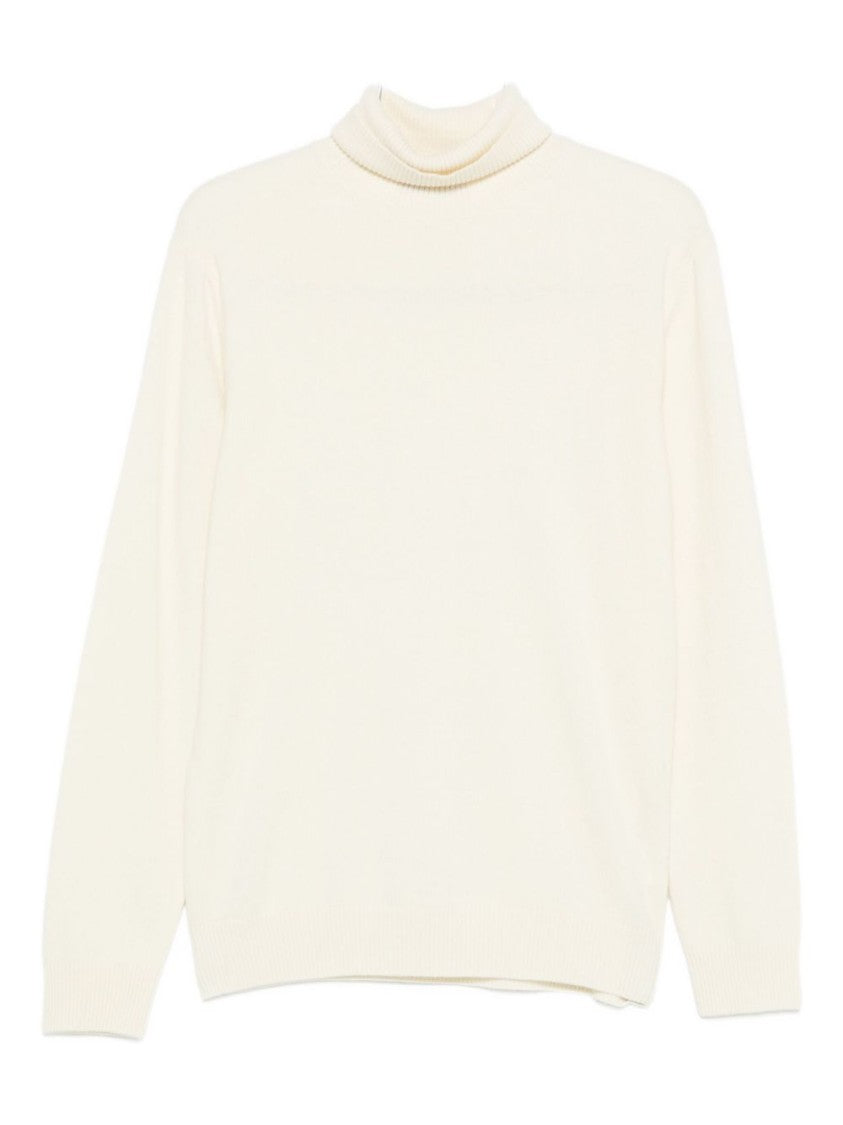 Daniele Fiesoli Cream Knit Sweater With Mock Neck