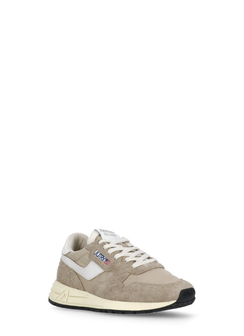 Autry Beige Reelwind Low Suede Sneakers