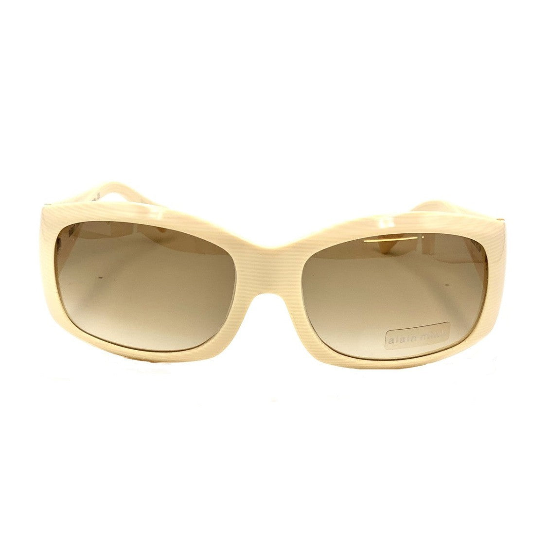 Alain Mikli Beige A0538 Wide Rectangular Sunglasses