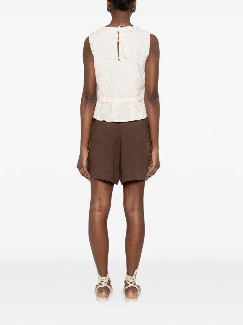Liu Jo Sleeveless Eyelet Embroidered Day Dress