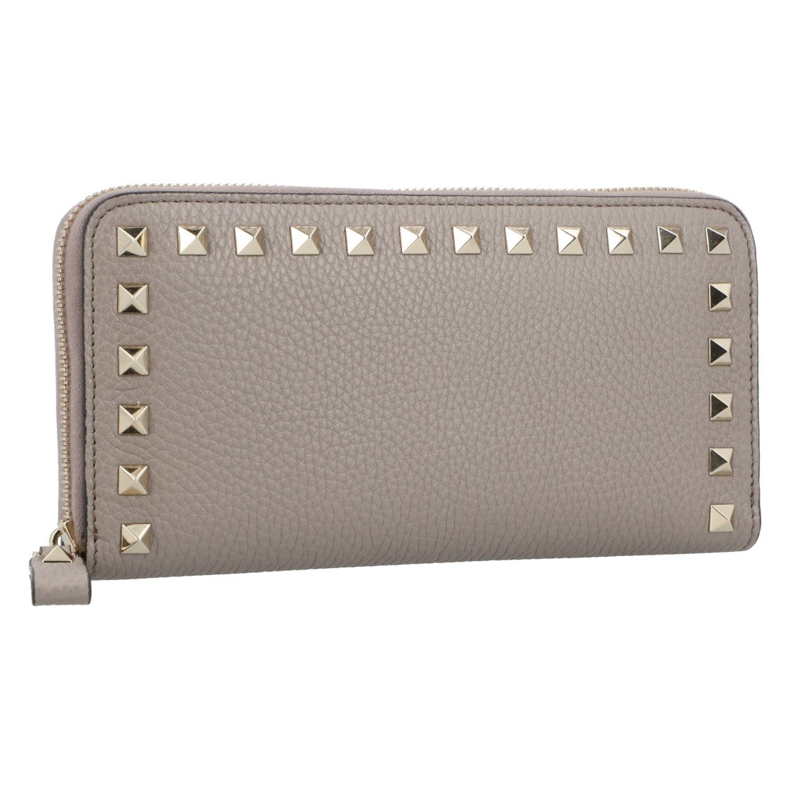 Valentino Rockstud Grey Leather Wallet