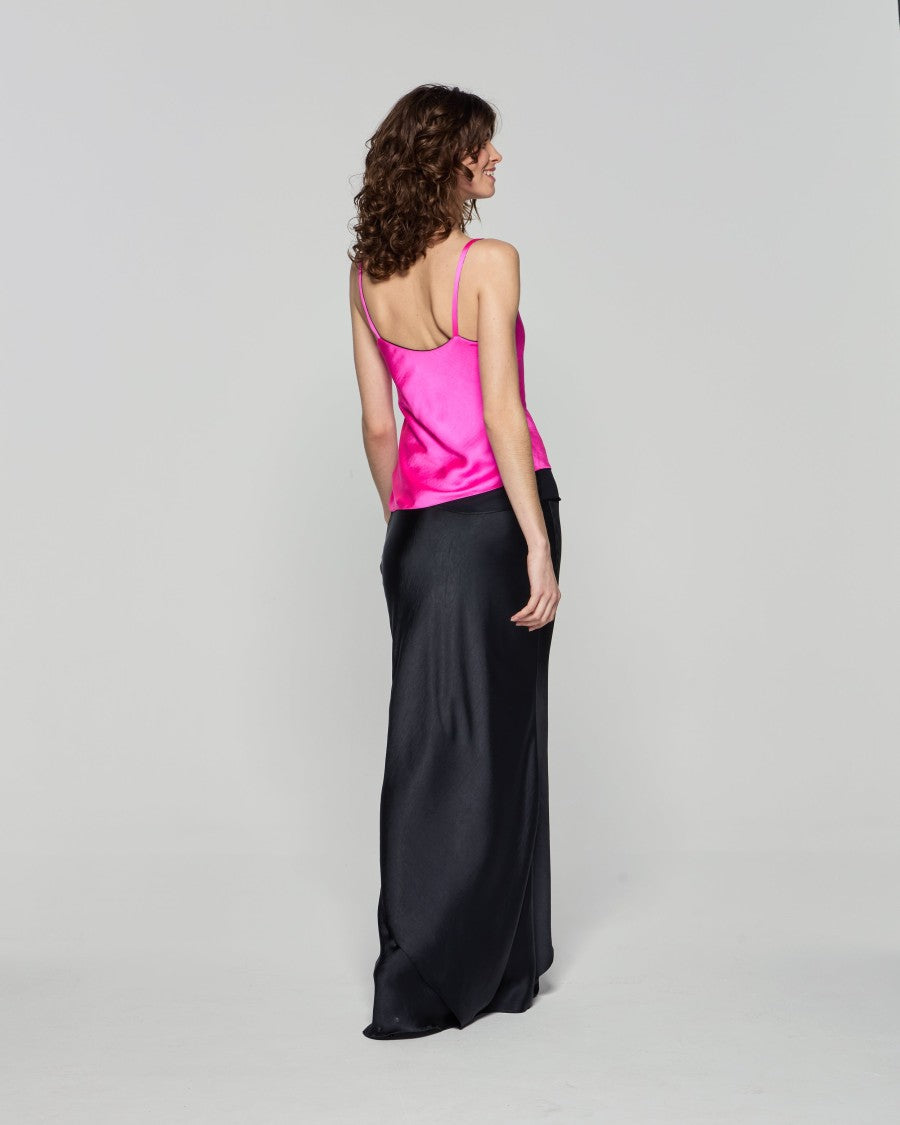 Serena Bute Double Layer Maxi Skirt - Black