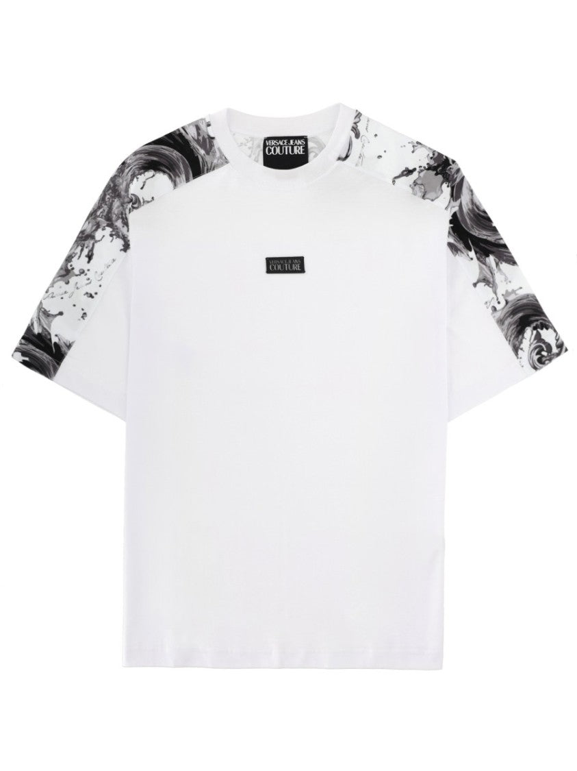 Versace Jeans Couture Baroque Plaque White Base T-Shirt