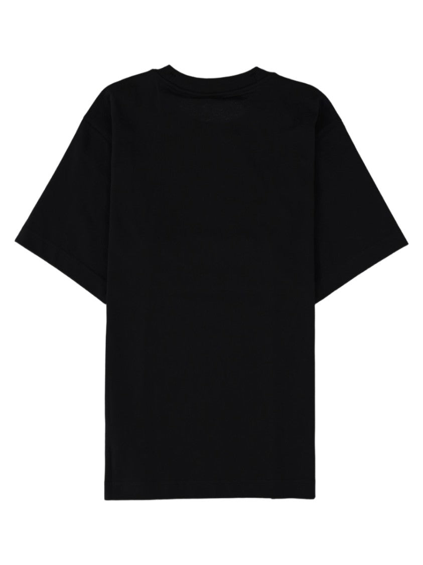 Burberry Black Graphic Printed Cotton T-Shirt