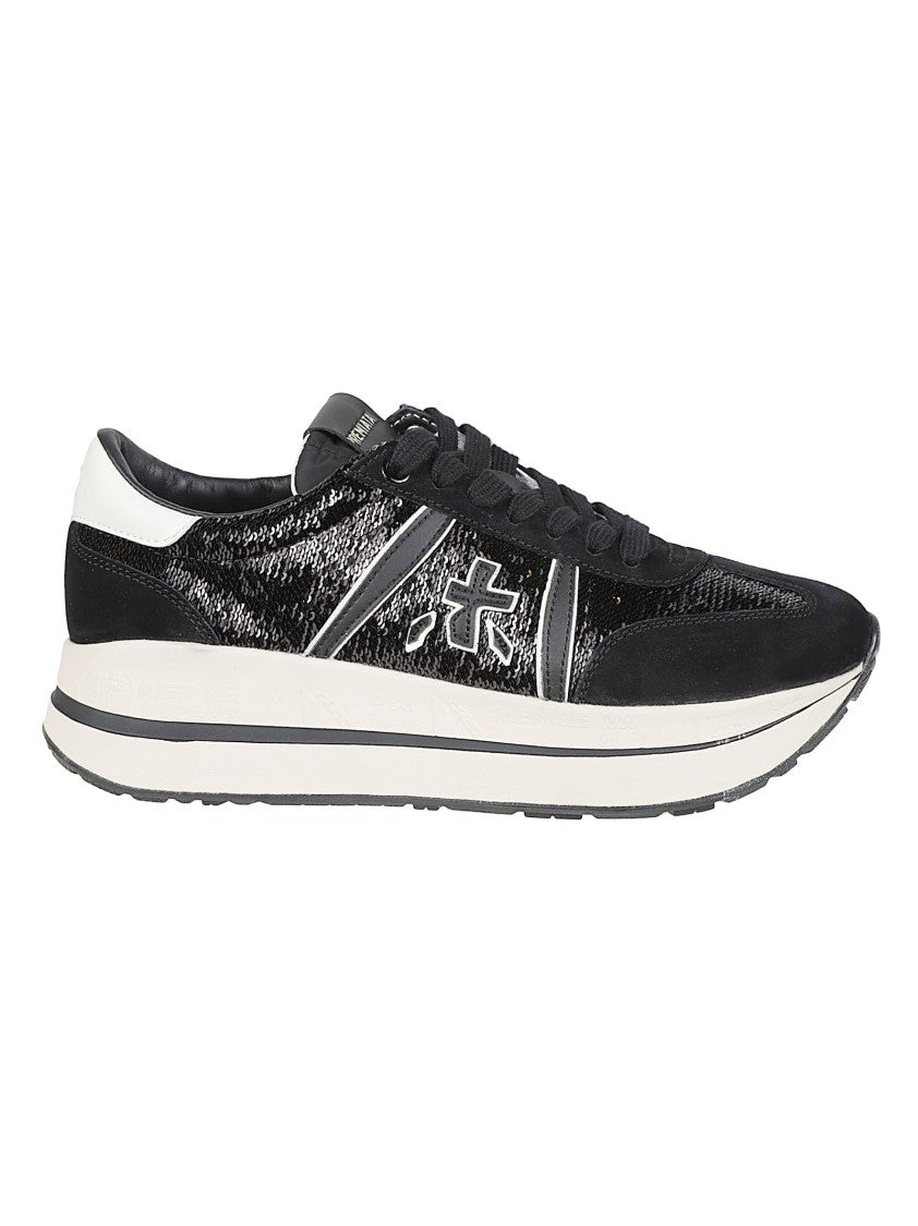 Premiata Black Bethcoin Low-Top Sneakers