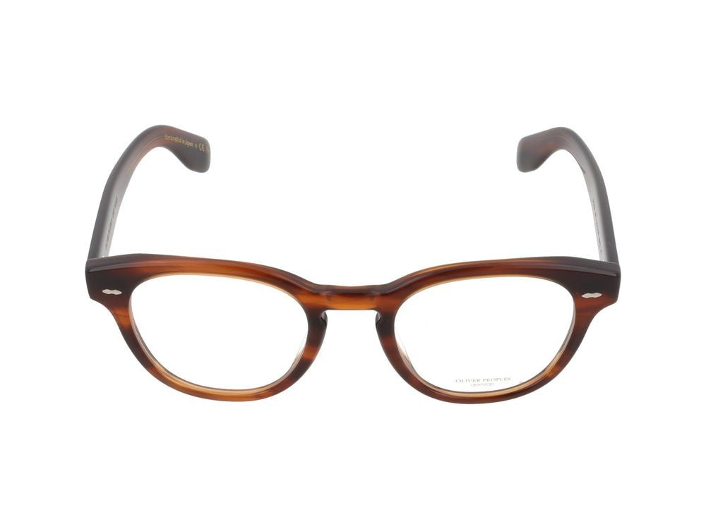 Oliver Peoples Round Tortoiseshell Silver Accent Eyeglasses
