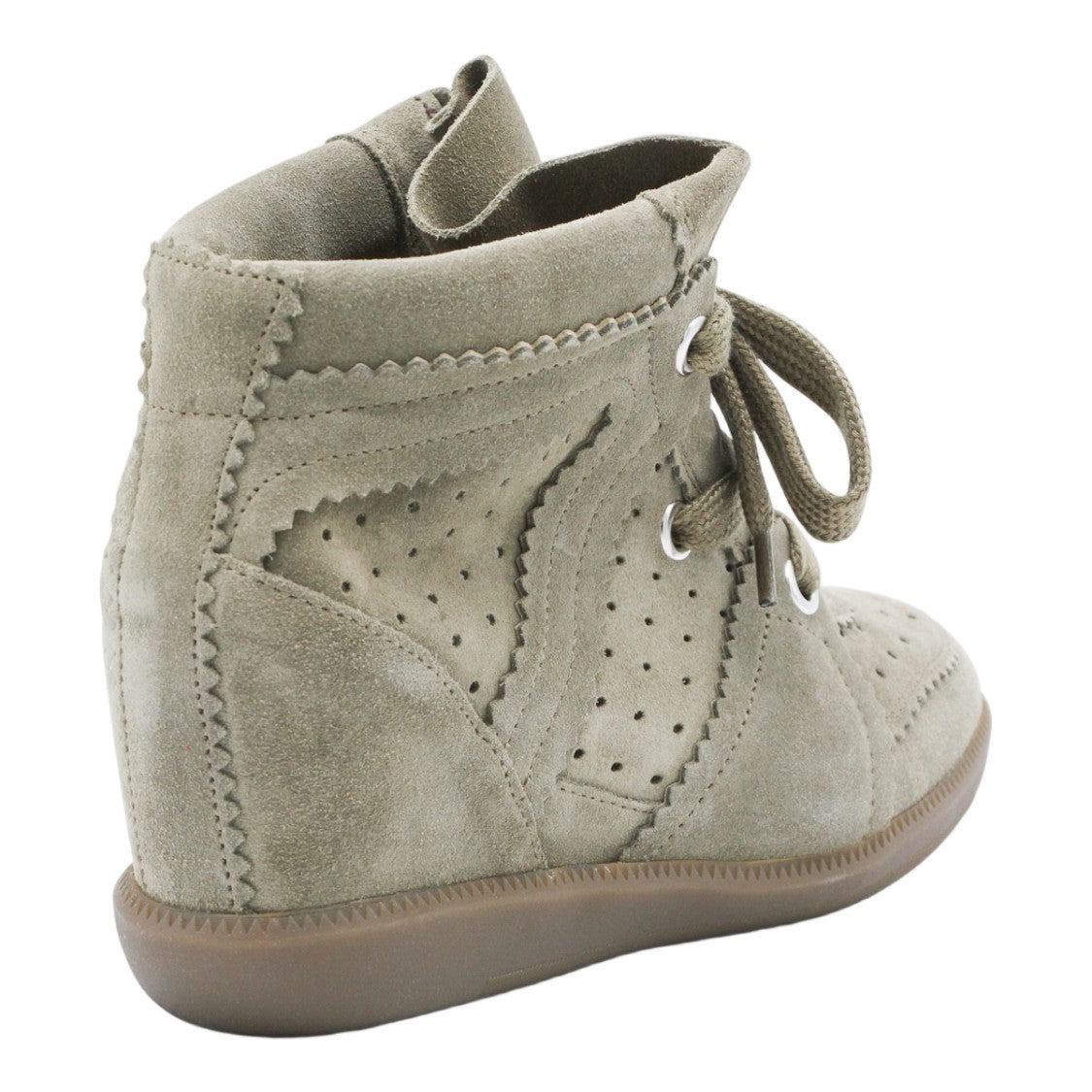 Isabel Marant High-Top Perforated Wedge Sneakers
