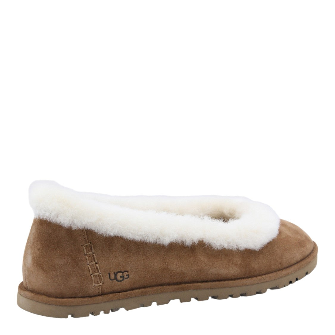 Ugg Suede Flat Shoes With Plush Lining