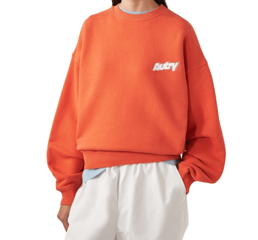 Autry Coral Red Cotton Sweatshirt