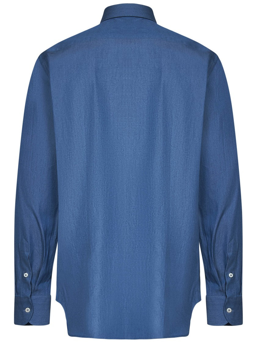 Franzese Collection Tailored Blue Shirt