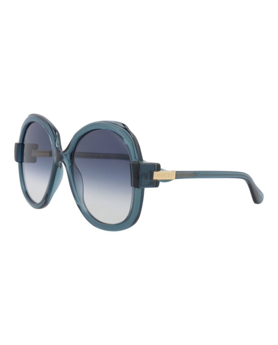 Gucci Round-Frame Injection Sunglasses