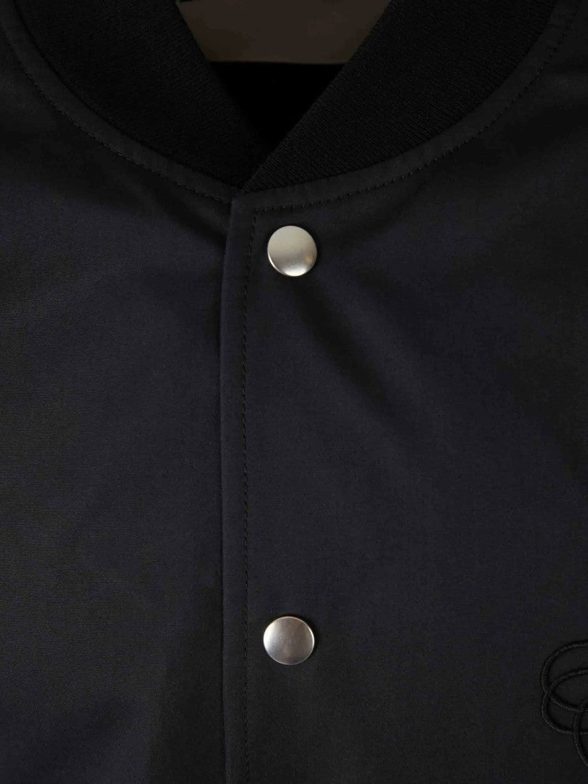 Jil Sander Black Sleek Minimalist Bomber Jacket