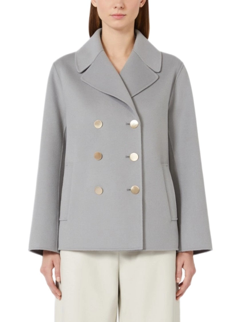 Max Mara Double-Breasted Boxy Jacket With Metallic Buttons