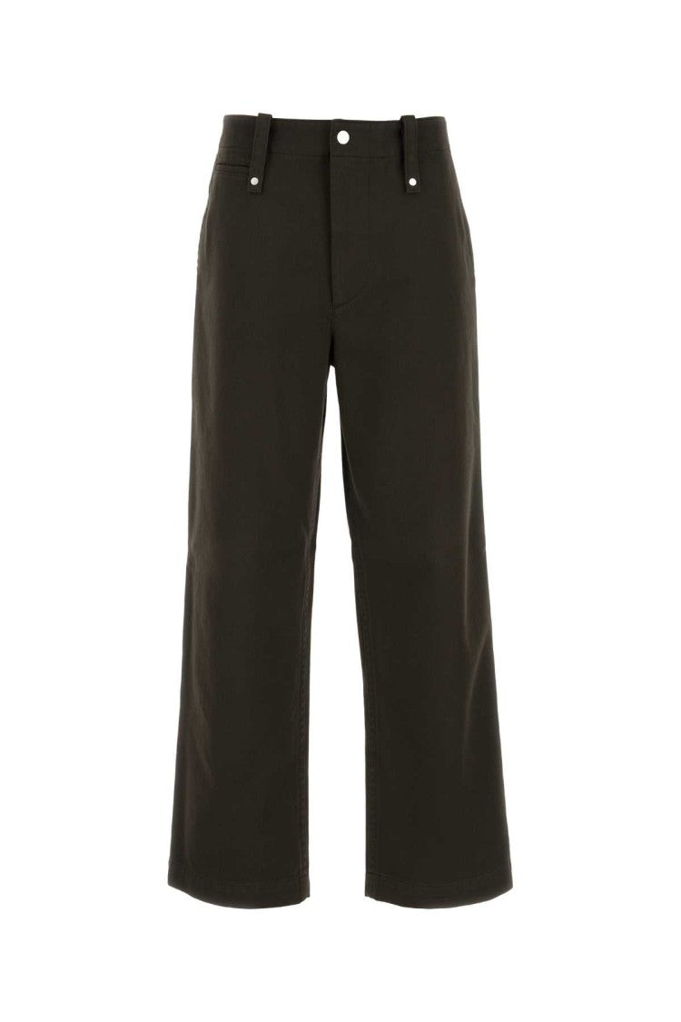 Burberry Chocolate Cotton Wide-Leg Pant