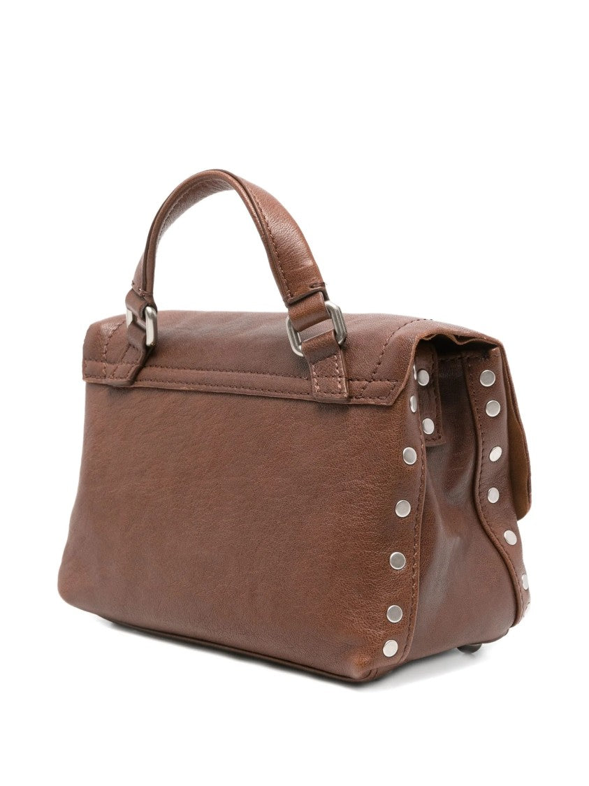 Zanellato Rich Brown Postina Tabacco Leather Handbag