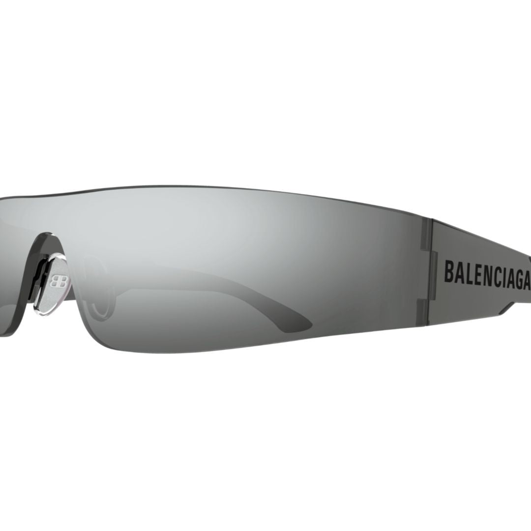 Balenciaga Bb0041s Wraparound Shield Sunglasses