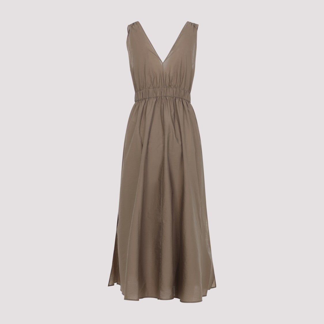 Brunello Cucinelli Sleeveless Midi Dress With D-Ring Belt