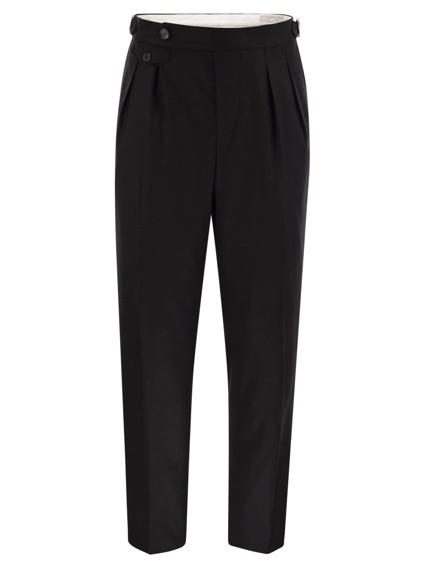 Brunello Cucinelli Tailor-Fit Trousers In Virgin Wool Canvas