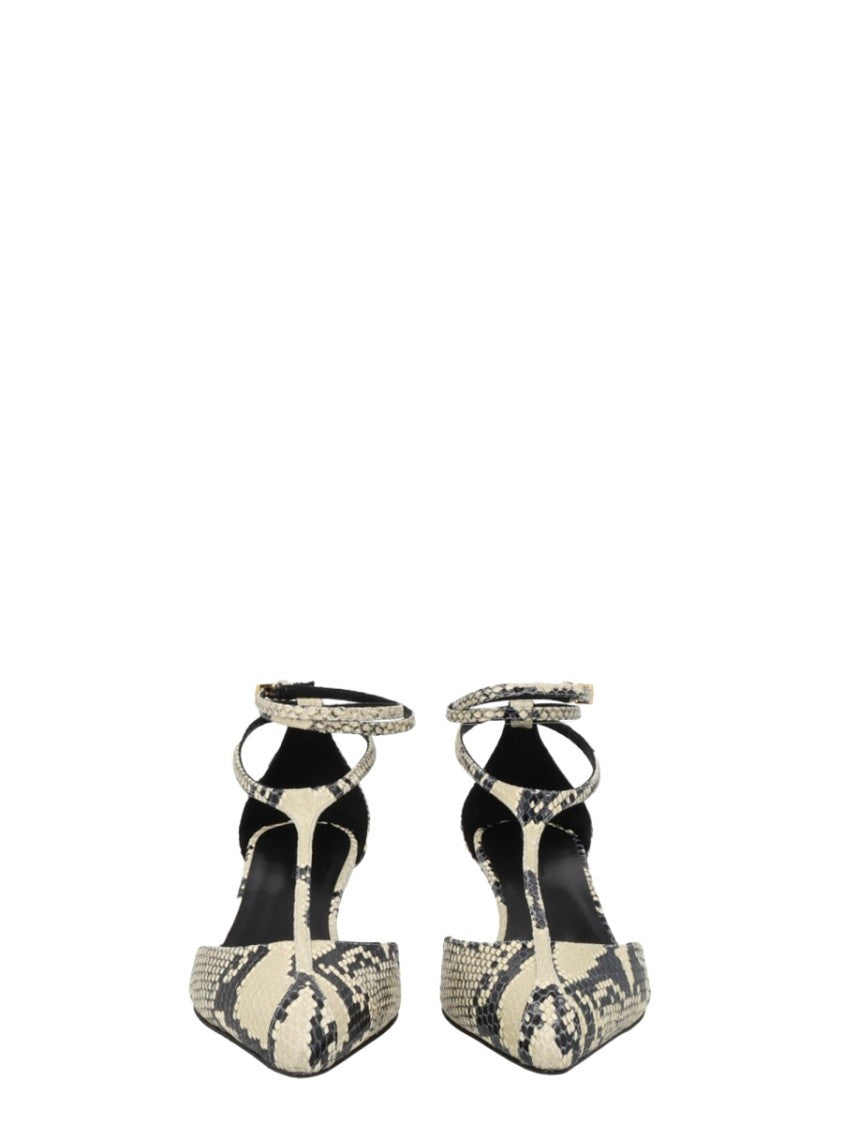 Khaite Mia Pointed Toe Snakeskin Pumps