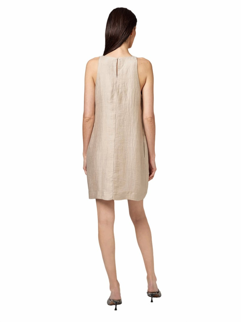 Alpha Studio Linen Sleeveless Short Dress