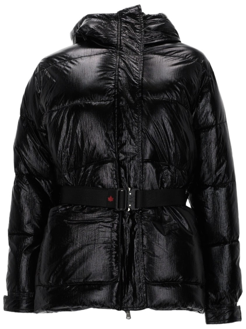 Canadian Classics Puffer Jacket With High Collar And Wide Belt
