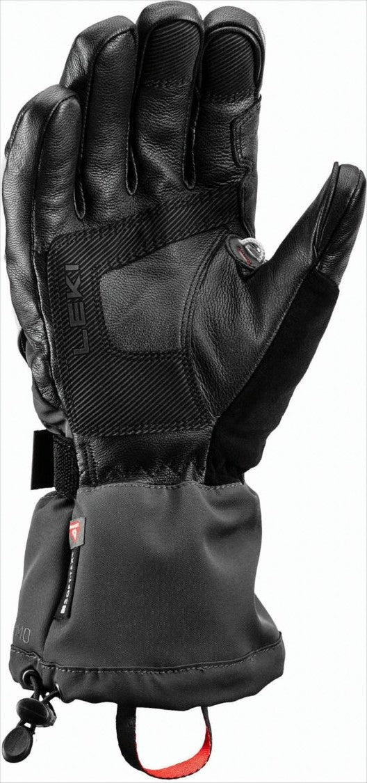 Leki Padded Goat Leather Gloves With Adjustable Cuffs