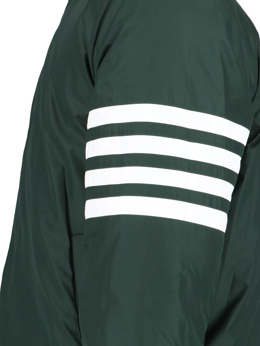 Thom Browne "Houndstooth Reversible" Down Jacket – Green/Black