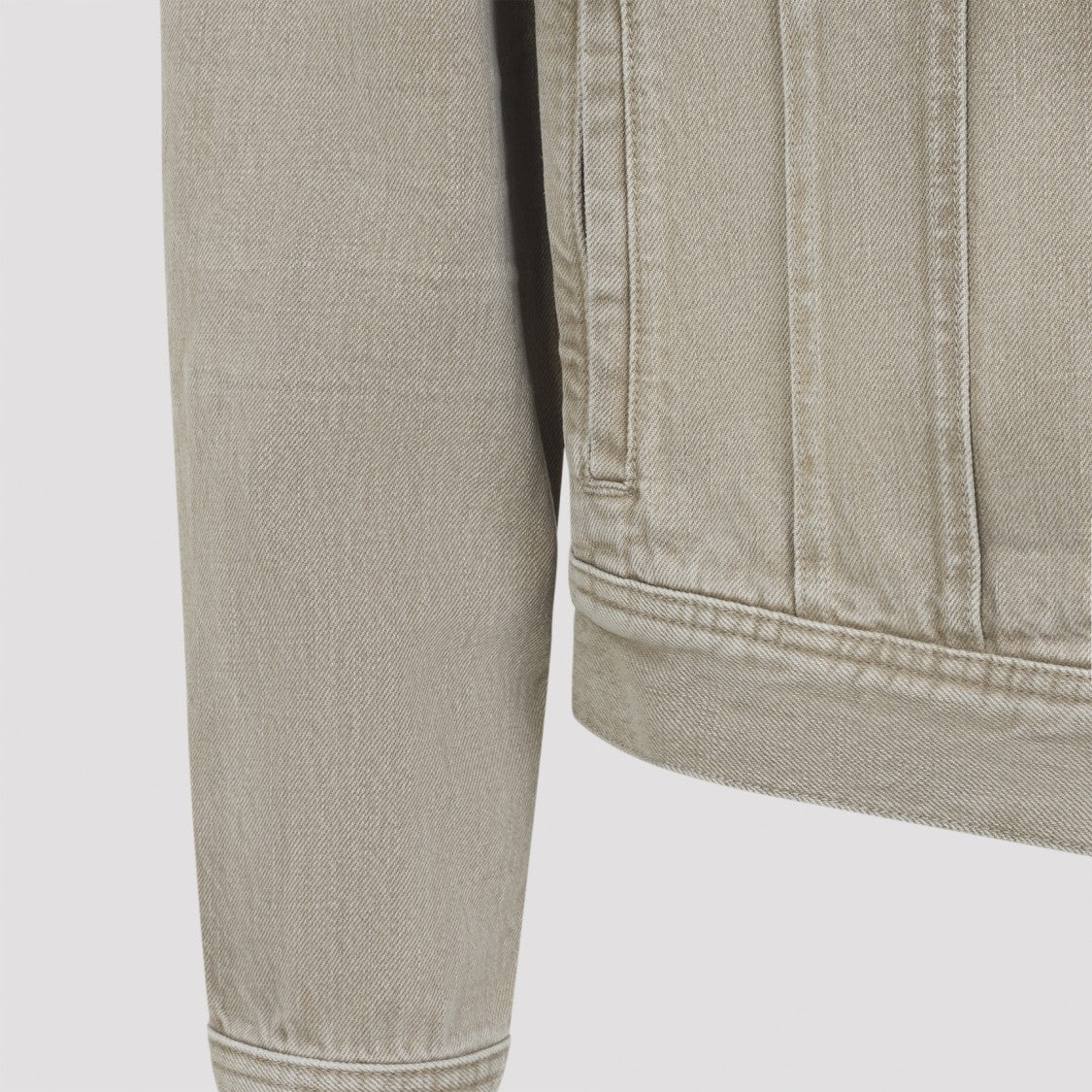 Tom Ford Washed Sand Beige Cotton Denim Jacket