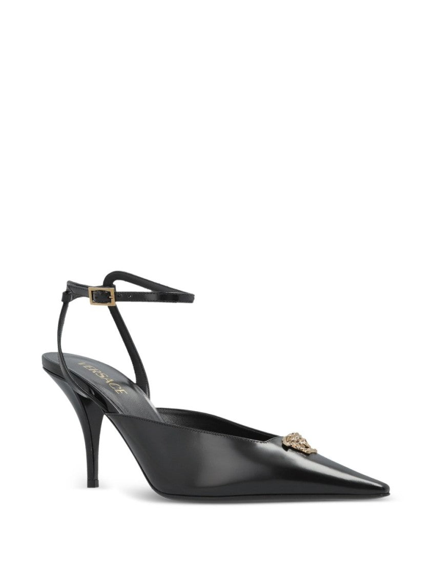 Versace Pointed Toe Slingback Pumps