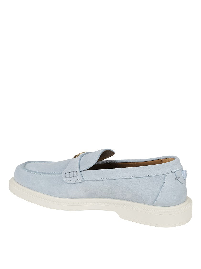 Versace Slip-On Suede Flat Shoes
