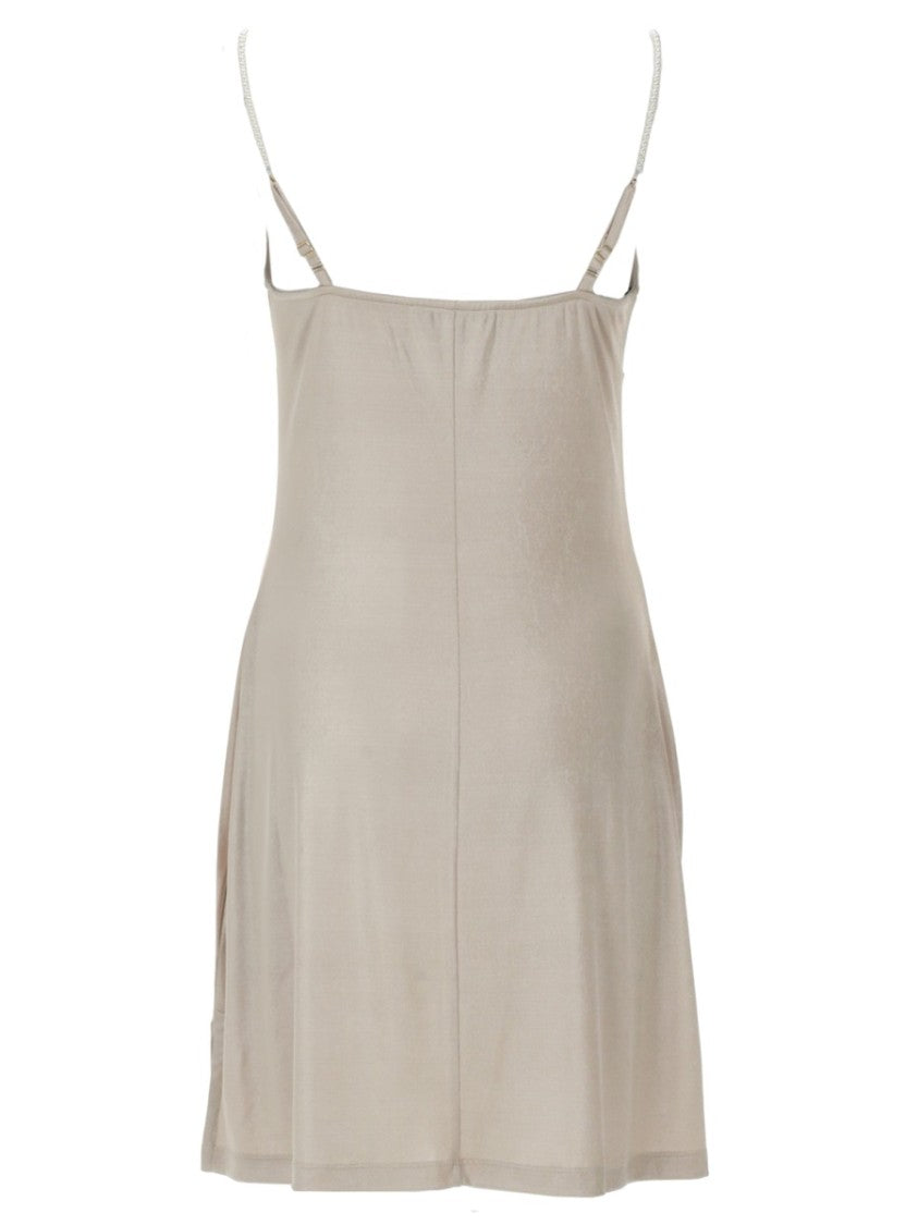 Versace Jeans Couture Draped Satin Spaghetti Straps Mini Dress