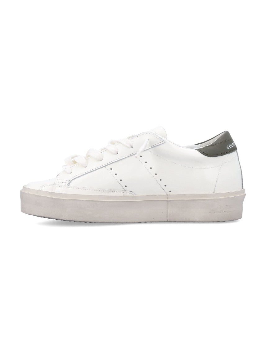 Golden Goose Hi Star Low-Top Sneakers In White Leather