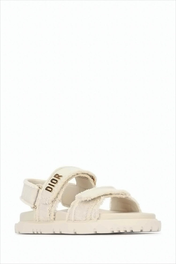 Dior Refined Cotton And Lambskin Flat Sandals
