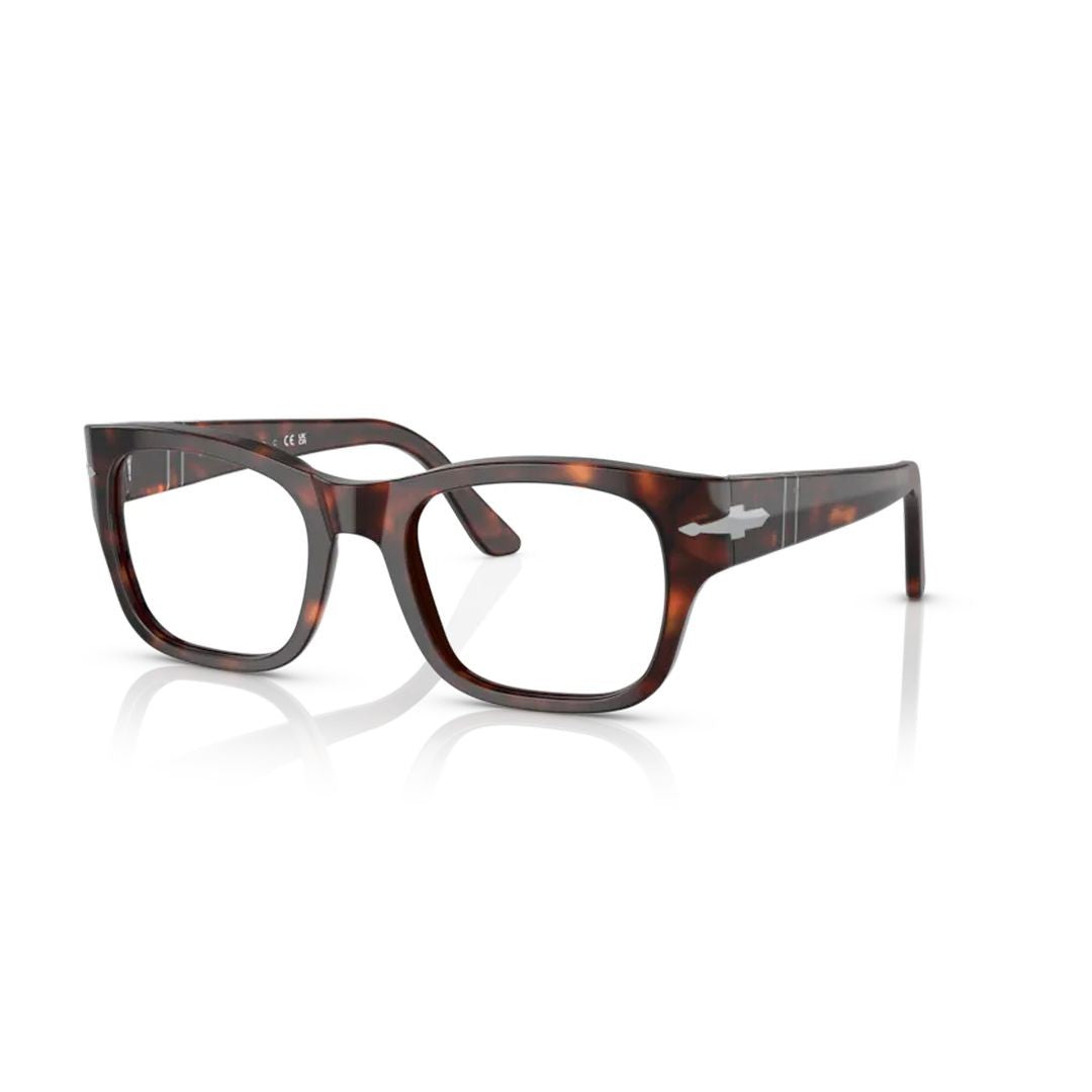 Persol 0Po3297v Classic Rectangular Tortoiseshell Acetate Eyeglasses
