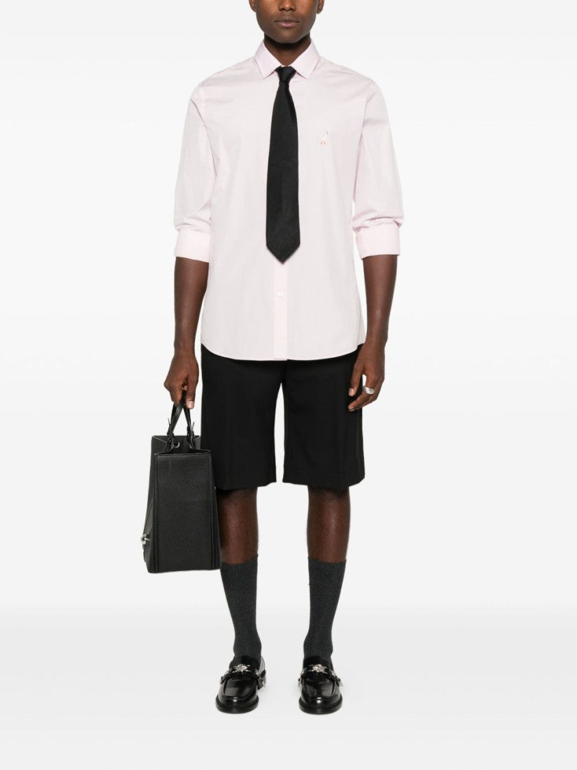 Moschino Pink Classic Button Long Sleeve Shirt
