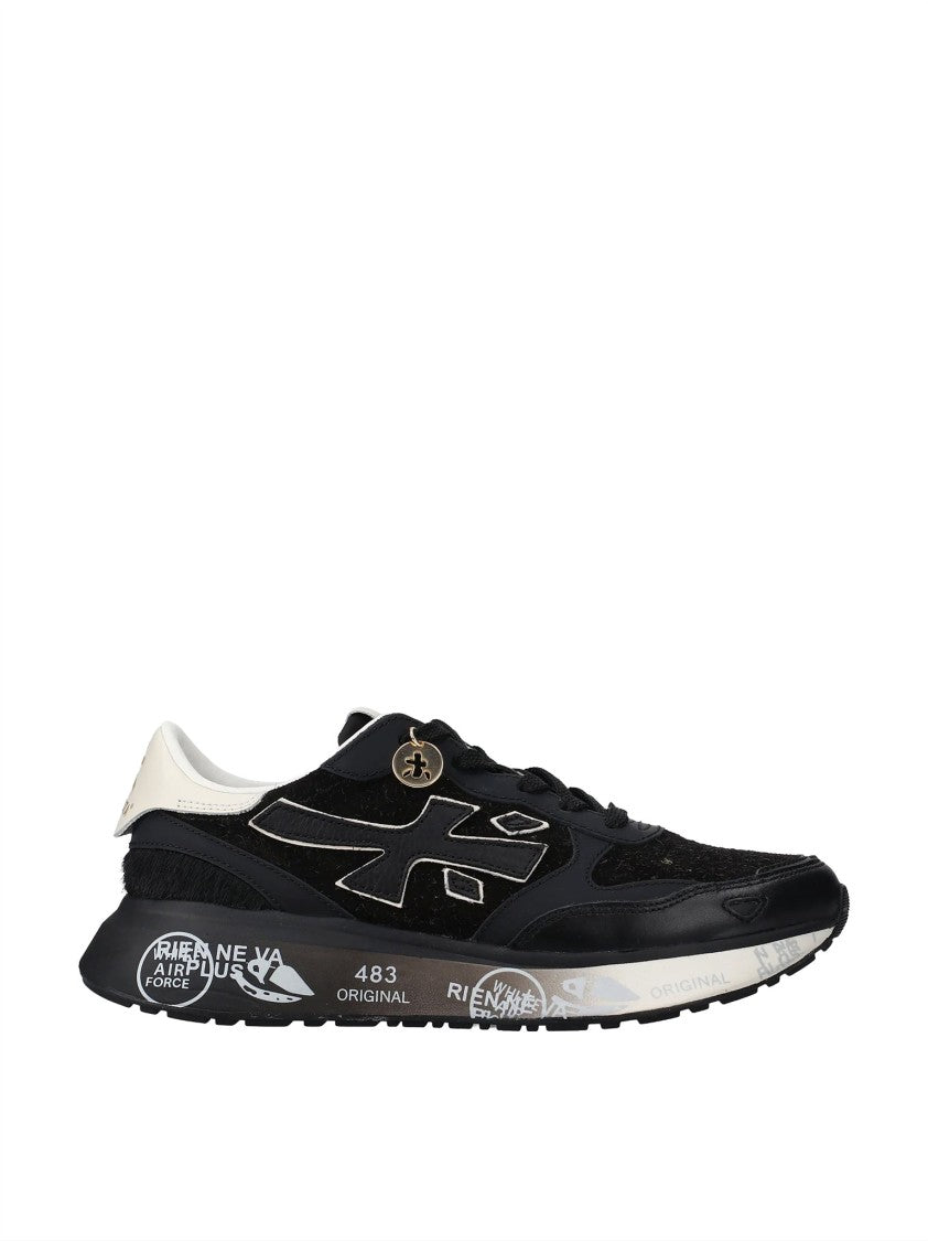 Premiata Black Suede Leather Sneakers
