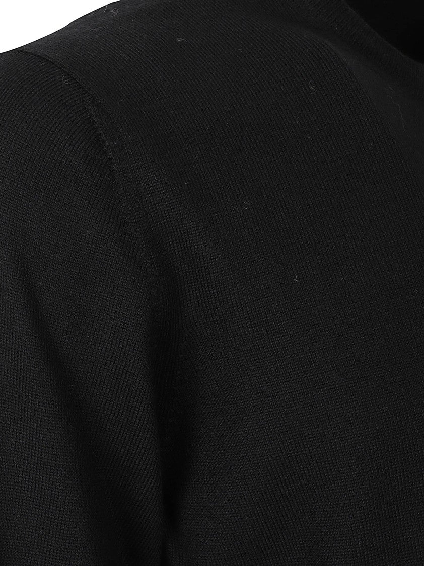 Tagliatore Crew Neck Wool Sweater With Ribbed Details