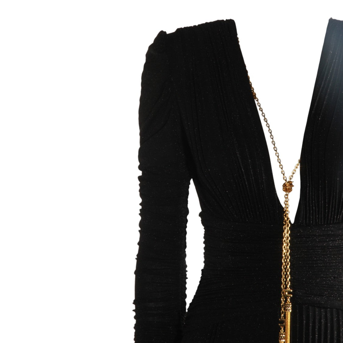 Elisabetta Franchi Floor-Length Black Dress