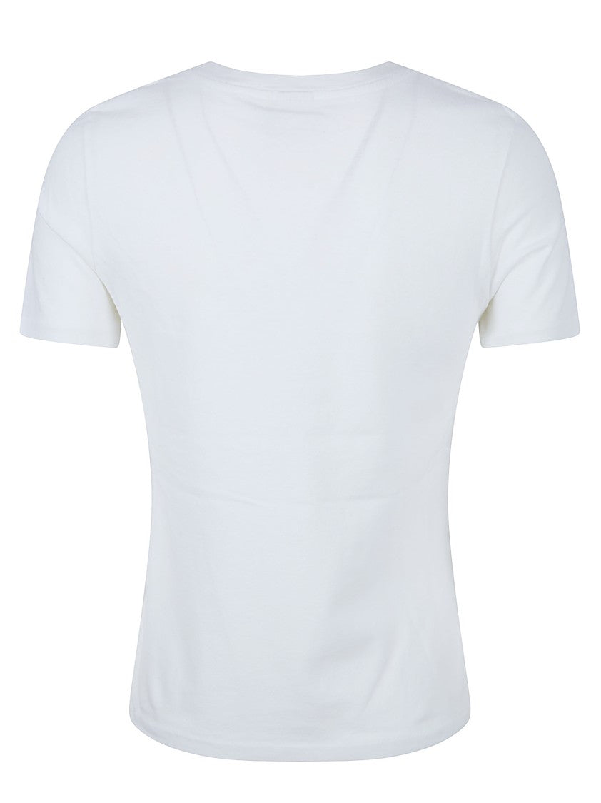 Chloé Slim-Fit White Cotton Jersey T-Shirt With Front Print
