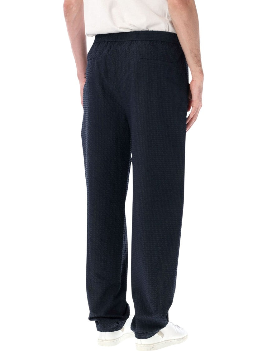 Emporio Armani Pant Seersucker Relaxed Fit Pants