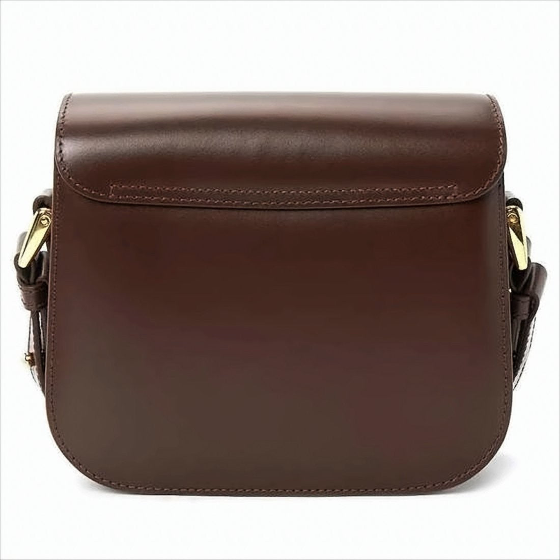 A.P.C. Structured Brown Calf Leather Shoulder Bag