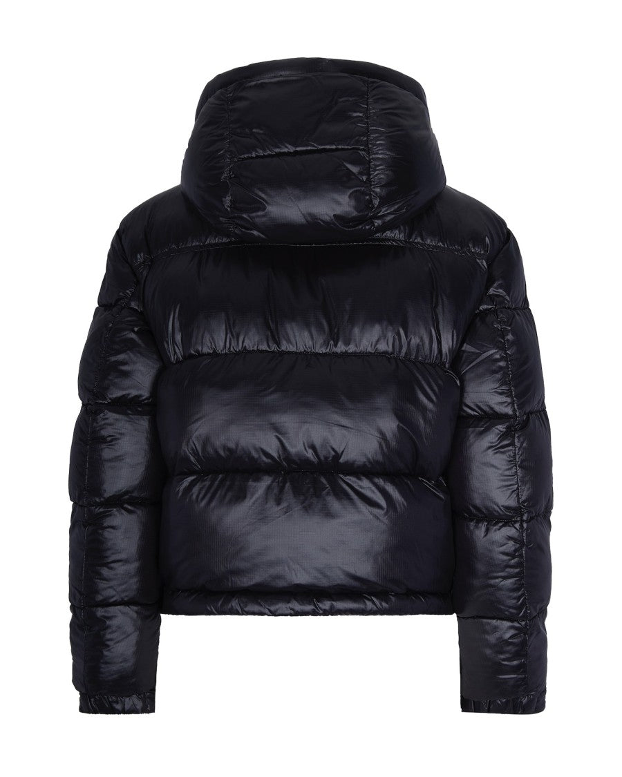 Blauer Black Gloria Micro Rip Down Puffer Bomber Jacket