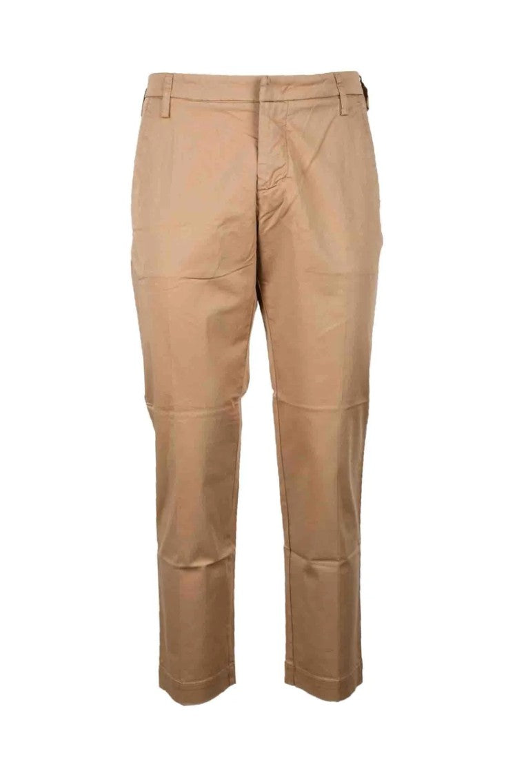 Entre Amis Slim Fit Cotton Stretch Trousers With Tailored Silhouette