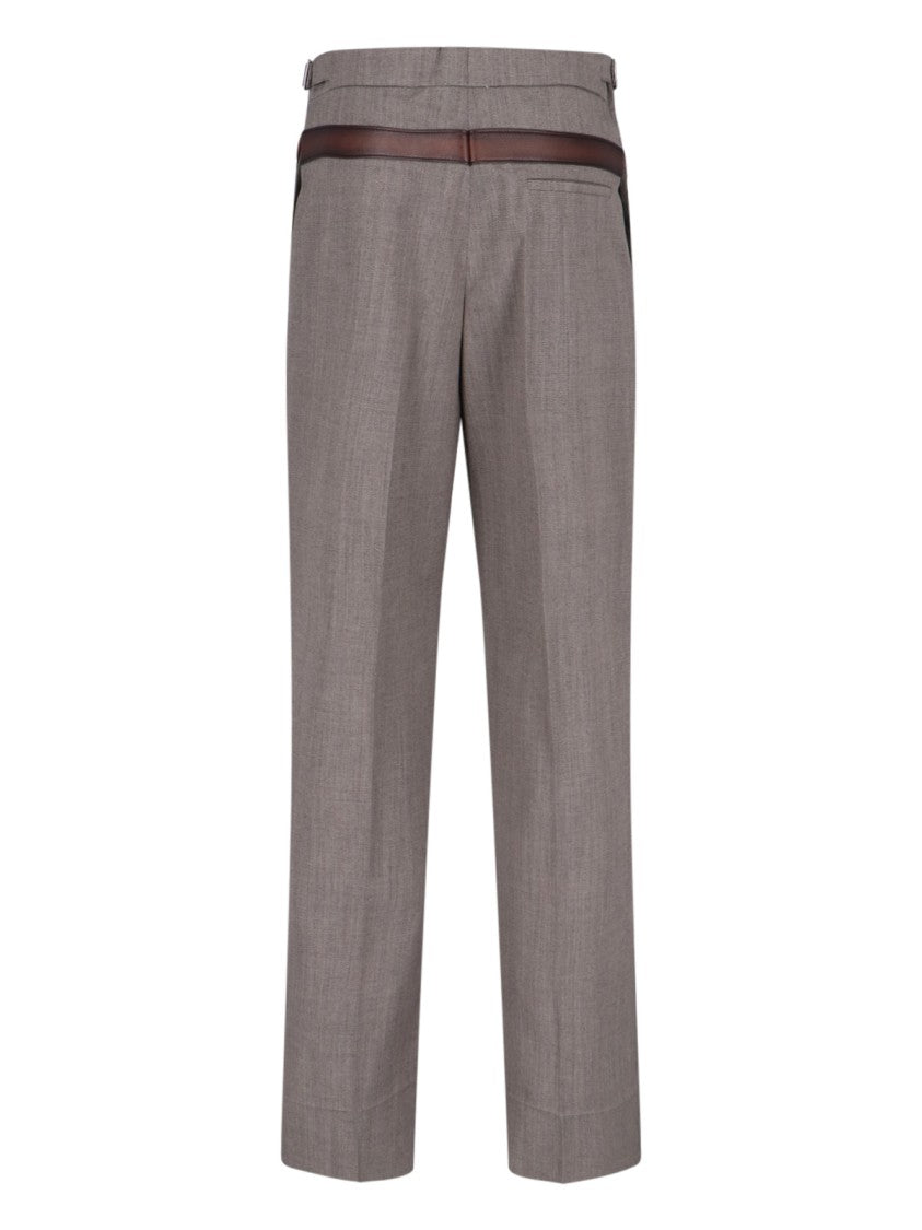 Prada Pants With Trompe-L'œil Belt – Brown
