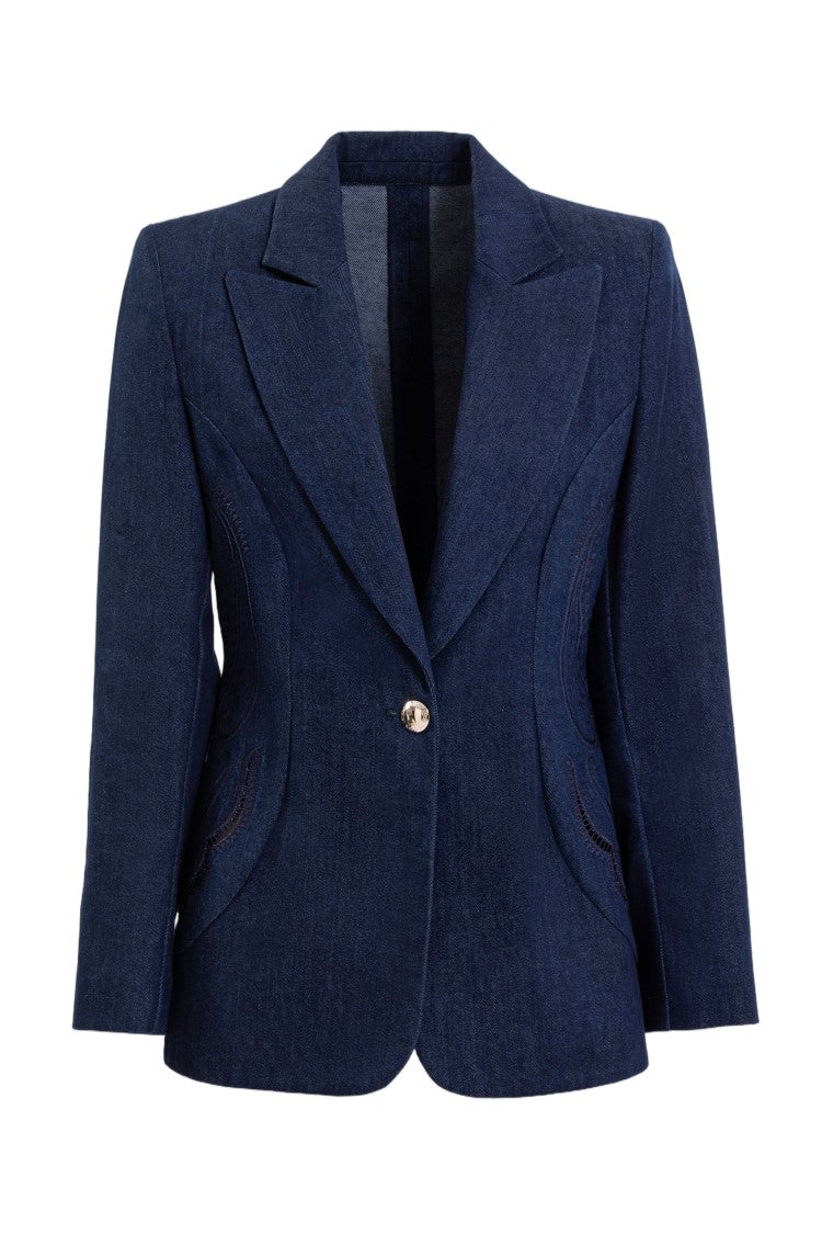 Saiid Kobeisy Denim Tailored Jacket