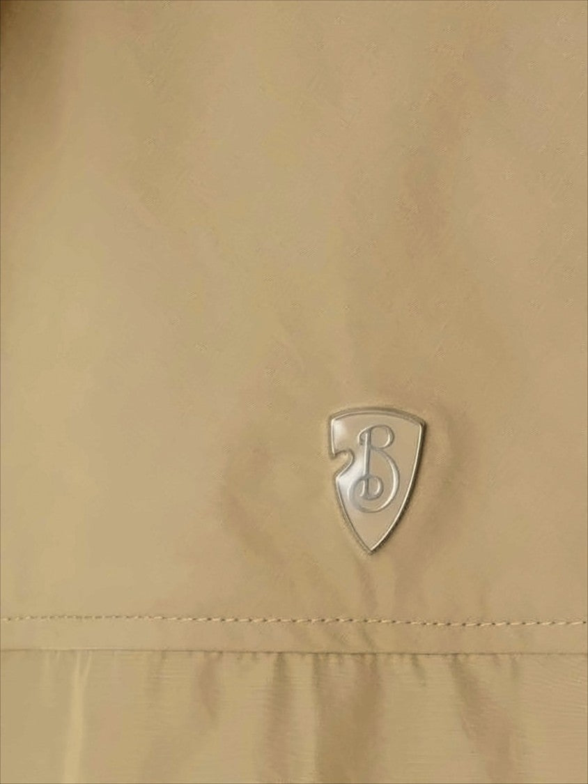 Burberry Brown Lightweight Jacket With Zipper Closure