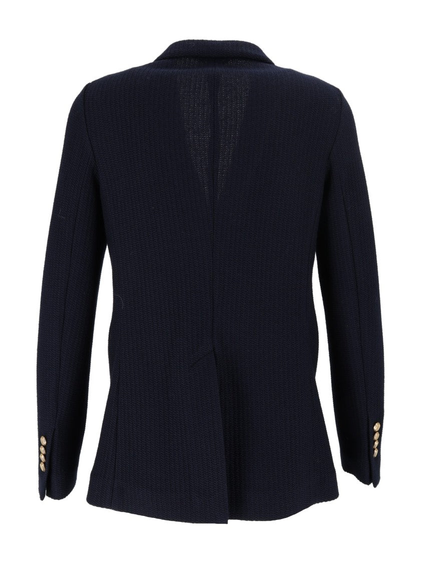 Circolo 1901 Double-Breasted Metallic Button Blazer